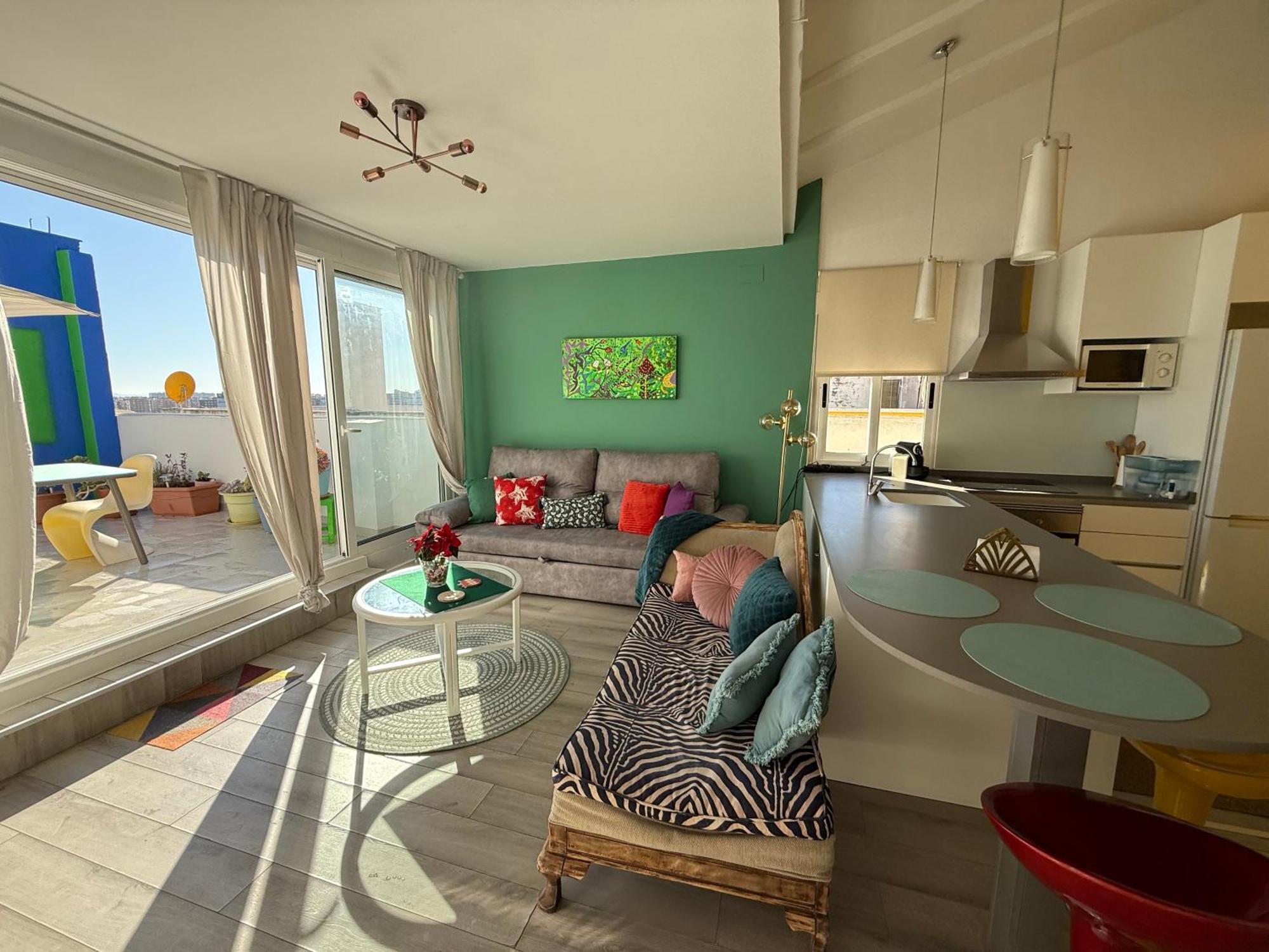 Apartament Petite Penthouse With The Sunniest Terrace In Walencja Zewnętrze zdjęcie